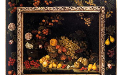Studio of Miguel Canals (20th Century) An abundant still life of fruit canvas 80 x 95.5cm (31 1/2 x 37 5/8in); frame 123.5 x 144.8cm (48 5/8 x 57in)