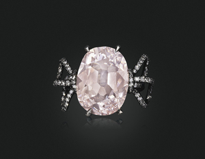 'THE PINK GOLCONDA DIAMOND' A COLORED DIAMOND AND DIAMOND RING, JAR