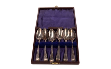 TWO CASED SETS OF 19TH CENTURY SILVER TEASPOONS