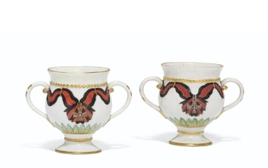 TWO PORCELAIN CUPS FROM THE SERVICE OF THE ORDER OF ST VLADIMIR