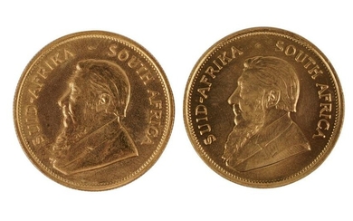 TWO SOUTH AFRICAN KRUGERRAND 1 OUNCE GOLD COINS