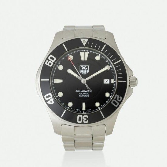 Tag Heuer, 'Aquaracer' steel watch, Ref. WAB2010