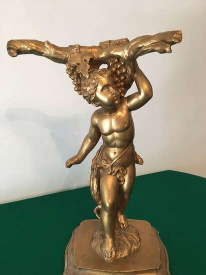 Tavolo - Sculpture, Venice Statue - Wood - Second half 19th century