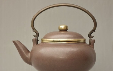 Teapot (1) - Yixing clay - Chinese polished Yixing Teapot - China - 19th century
