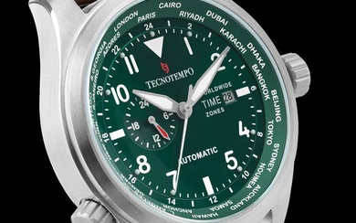 Tecnotempo® - World Time Zone 30ATM WR - Limited Edition - - - TT.300.WAGR (Green) - Men - 2011-present