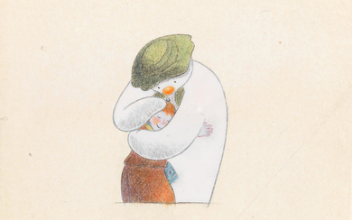 The Snowman: An original animation cel of the Snowman and James