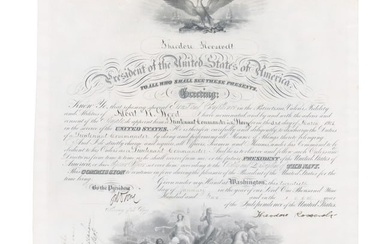Theodore Roosevelt Signed 1902 Naval Appointment as President