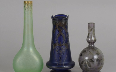 Three Pieces of Art Nouveau Period Glass