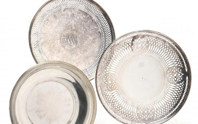 Three Sterling Silver Cake Plates