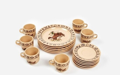 Till Goodan for Wallace, 17 Pieces of "Rodeo" Stoneware