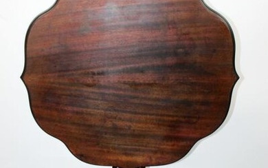 Tilt-top mahogany pedestal table