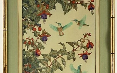 Toshi Yoshida (Japanese, 1911-1995), "Hummingbird and