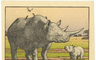Toshi Yoshida: Toshi Yoshida, Rhinoceros, Animal Print