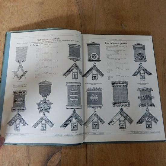 Toye & co - Masonic regalia catalogue original - 1937