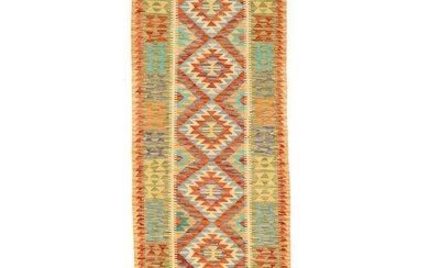 Tribal Geometric Boho Flat-Weave 3X8 Kilim Oriental Runner Rug Hallway Carpet