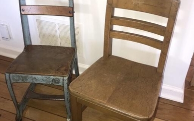 Two Antique Child or Doll Size Chairs