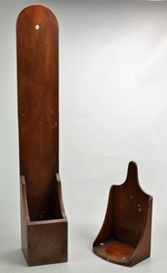 Two Hanging Wood Candle Holders