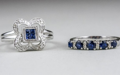 Two Sapphire and Diamond Rings *