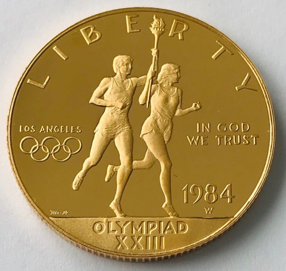 United States - 10 Dollars 1984 - Olympia- Gold