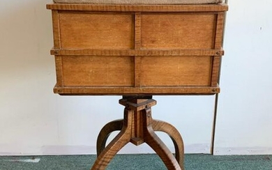 Unusual Tiger Maple Sewing Stand