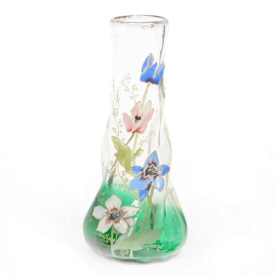 Vase, Unmarked Moser Art Glass