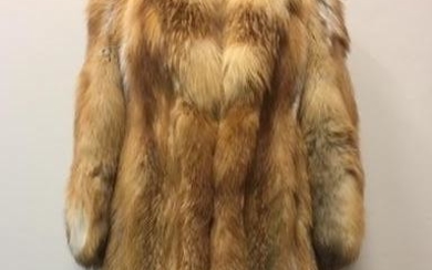 Very Fine Italian Red Fox Fur Wrap Style Coat by