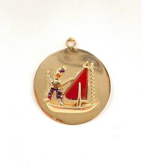 Very rare and super adorable 14k yellow gold happy