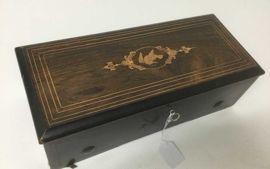 Victorian music box in rosewood case