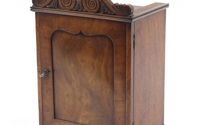 Victorian walnut and mahogany table top stationary cabinet, ...