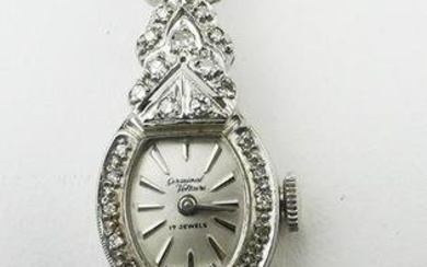 Vintage 14KWG & Diamond "Germinal Voltaire" Watch