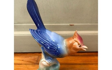 Vintage Estate Mid-century Blue Bird Figure