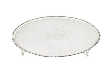 Viscount Turnour – A large George III sterling silver salver, London 1783 by Richard Rugg