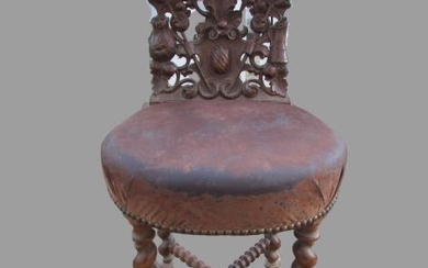 Voyeur chair - Folk Art - Wood - Early 19th century