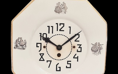 Wall mounted Art Deco clock by Schlenke Sohne with...
