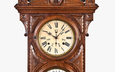 Welch, Spring & Co. Audran B.W. calender mantel clock