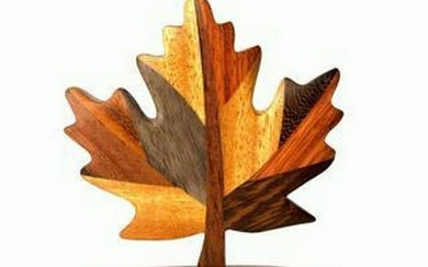 Wooden Maple Leaf Figurine