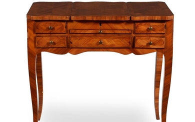 Y A tulipwood dressing table in Louis XV/XVI transitional style