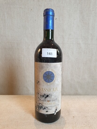 1 bottle Sassicaia 1980 Bolgheri Italy - damaged label