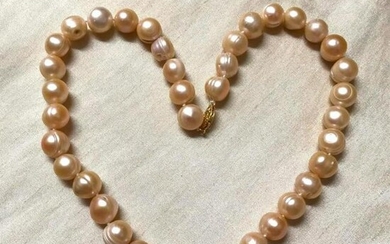 10-11mm Pink Baroque South Sea Pearl 18" Necklace