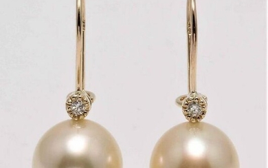 14 kt. Rose Gold - 10x11mm Golden South Sea Pearls