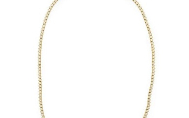 14 kt. Yellow Gold and Diamond Necklace
