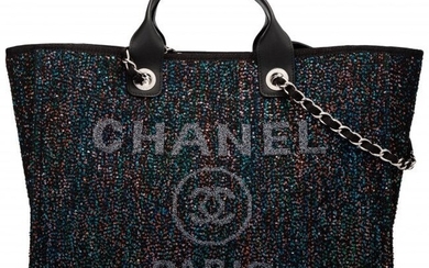 Chanel Multicolor Sequin Deauville Tote Bag with