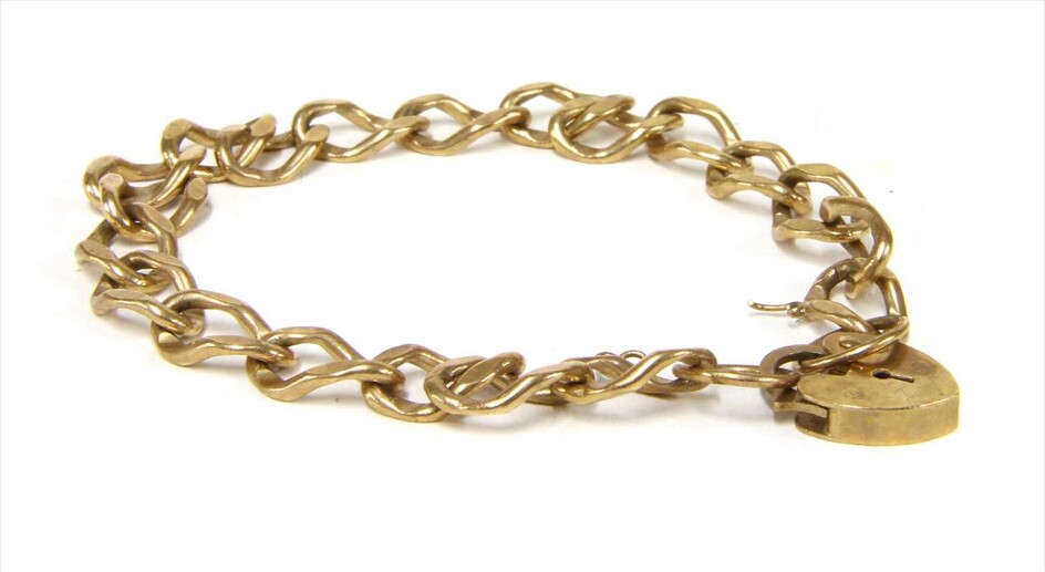 A 9ct gold curb bracelet