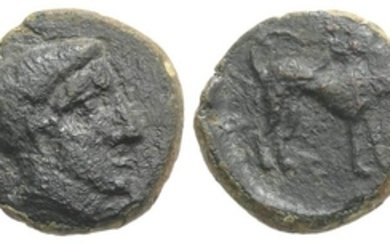 Sicily, Eryx, late 5th century BC. Æ Hexas(?) (18mm, 6.12g,...