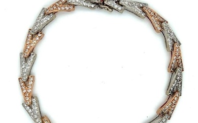 14K Trigold 2.00 Ct. Diamond Bracelet
