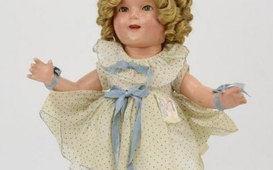 16" COMPOSITION 1930's "SHIRLEY TEMPLE" DOLL.