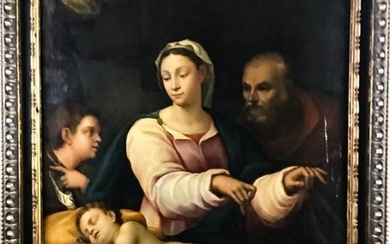 16th C Madonna Oil Painting after Sebastiano Del Piombo