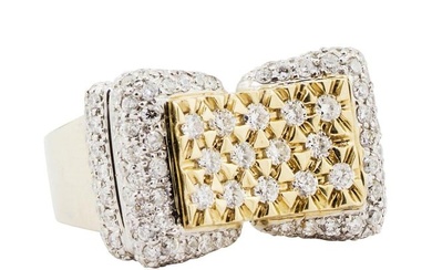 1.75 ctw Diamond Ring - 14KT White and Yellow Gold