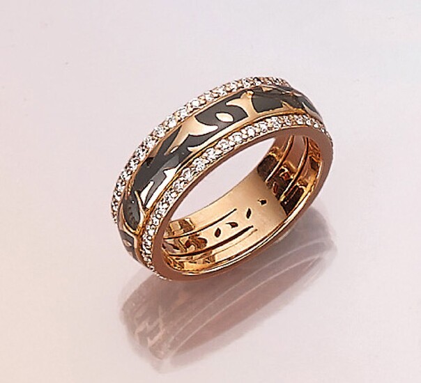 18 kt gold LEO WITTWER ring with...