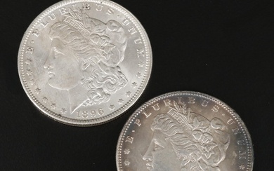 1896 and 1898 Morgan Silver Dollars